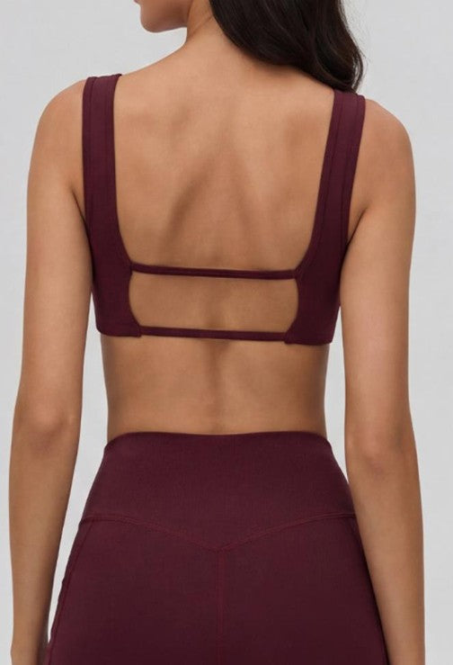 Crimson Balance Open- Back Bra