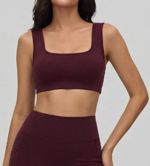 Crimson Balance Open- Back Bra