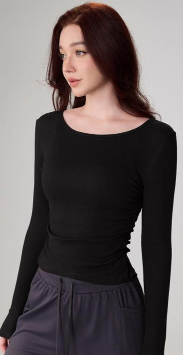 SculptFit  Ruche Long Sleeve Top