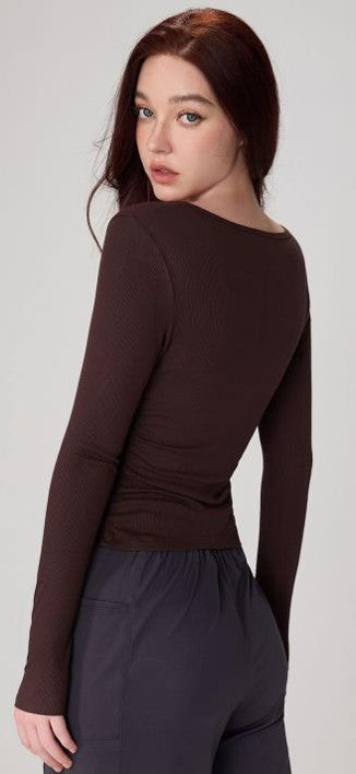 SculptFit  Ruche Long Sleeve Top